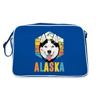 Chiens de traîneau et luge - Sac Retro - bleu/blanc - Dos