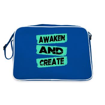continuous innovation enlightenment - Retro Tasche - Blau/Weiß - Hinten
