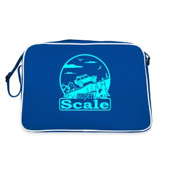 superScale Logo cyan1 - Sac Retro - bleu/blanc - Dos