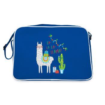 Fa la Llama Pull de Noël Cadeau de Noël - Sac Retro - bleu/blanc - Dos