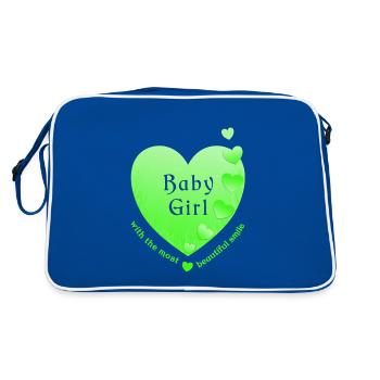 fille bébé fille - Sac Retro - bleu/blanc - Dos