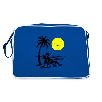 Summer Beach Holidays - Retro Bag - blue/white - Back