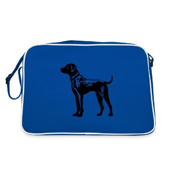 Chien dalmatien - Sac Retro - bleu/blanc - Dos