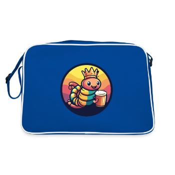 Bande dessinée de bière Worm - Sac Retro - bleu/blanc - Dos