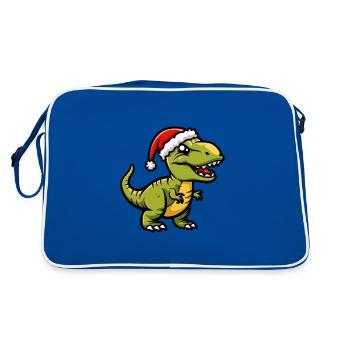 Dinosaure T-Rex Noël - Sac Retro - bleu/blanc - Dos