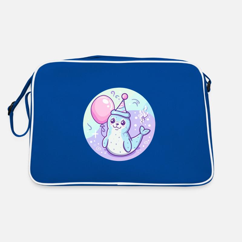 Robbe Tier Geburtstag Comic Retro Tasche