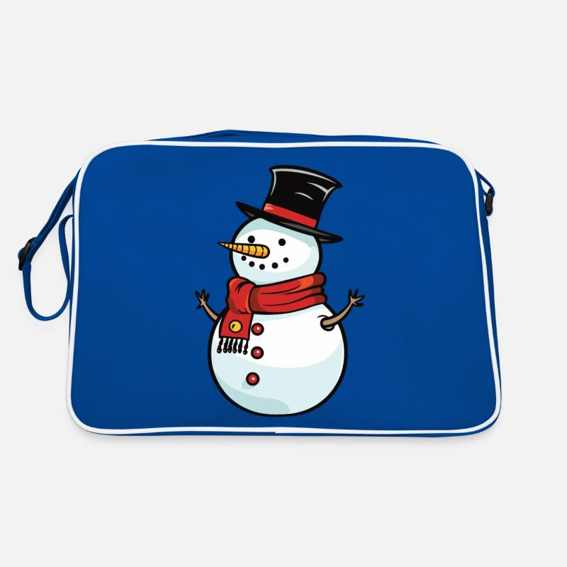 Snowman Winter Christmas Snow Retro Bag