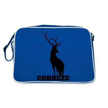 Cerf Corrèze. - Sac Retro - bleu/blanc - Dos