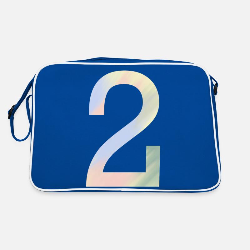 2 in pastel colours - Retro Bag - blue/white