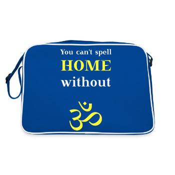Vous ne pouvez pas épeler la maison sans OM Gift Idea - Sac Retro - bleu/blanc - Dos
