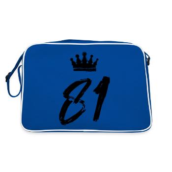 81 Number crown - Retro Bag - blue/white - Back