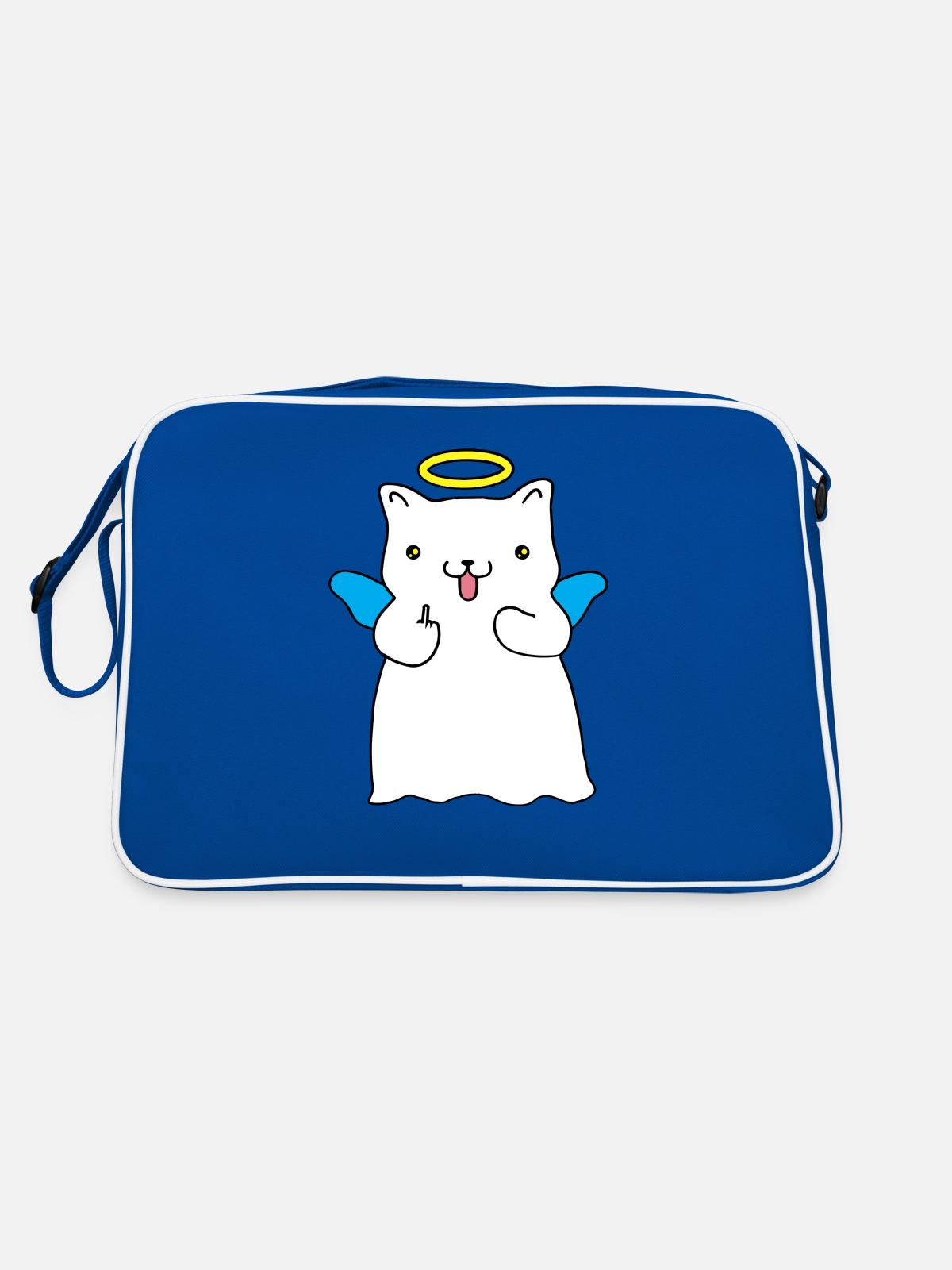 Mischievous angel - Retro Bag - blue/white - Back