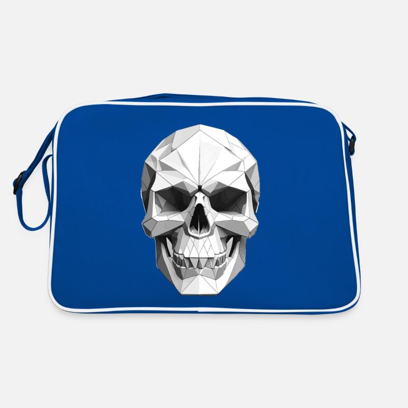 Schädel - Low Poly Design Retro Tasche