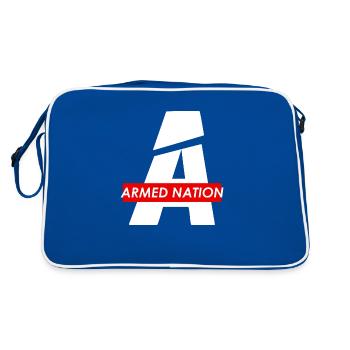 A WHITE - ARMED NATION RED BOX LOGO 2021 - Retro Bag - blue/white - Back