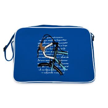 Road Bike Bike Retro Design - Retro Bag - blue/white - Back