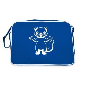 CHIEN CHAT ANIMAL DE COMPAGNIE - Sac Retro - bleu/blanc - Dos