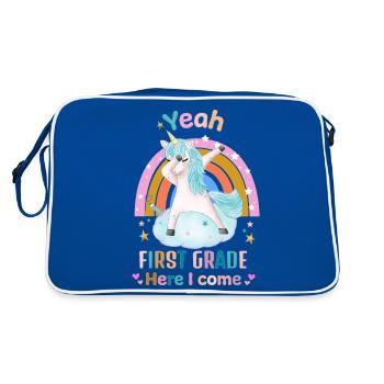 School First Grade - Retro Bag - blue/white - Back