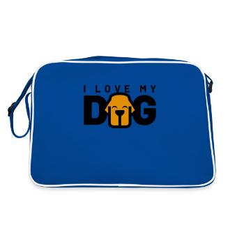 J’AIME MON CHIEN - Sac Retro - bleu/blanc - Dos