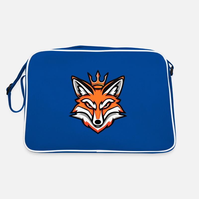 Fuchs Kopf Krone Retro Tasche