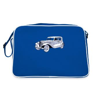 Voiture ancienne de collection - Sac Retro - bleu/blanc - Dos