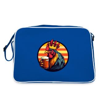 Hahn Bier Comic - Retro Tasche - Blau/Weiß - Hinten