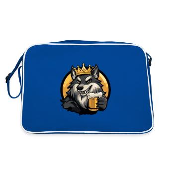 Bande dessinée de bière de loup - Sac Retro - bleu/blanc - Dos