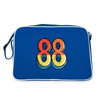 88 Symbole numérique - Sac Retro - bleu/blanc - Dos