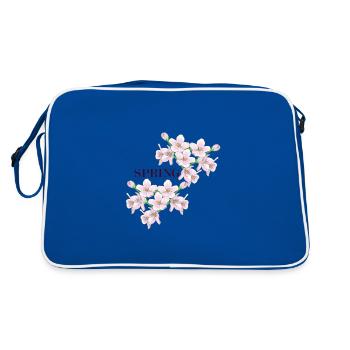 Spring, spring - Retro Bag - blue/white - Back