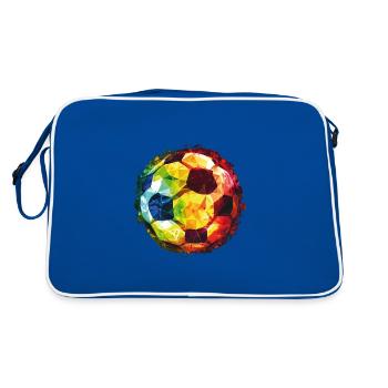 Fußball - Retro Tasche - Blau/Weiß - Hinten