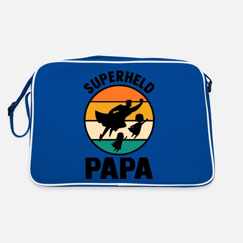 Vater Superheld Papa Retro Tasche