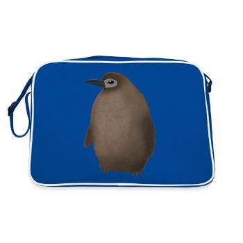 Pesto-Pinguin - Retro Tasche - Blau/Weiß - Hinten