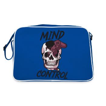 Mind Control Gaming-Design - Retro Tasche - Blau/Weiß - Hinten