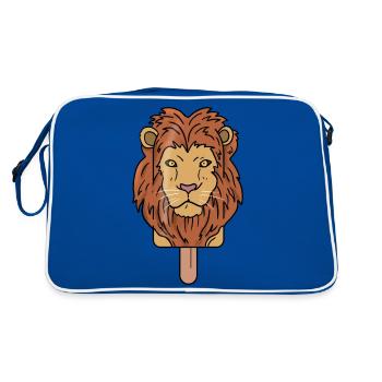 Lion Head Popsicle - Retro Bag - blue/white - Back