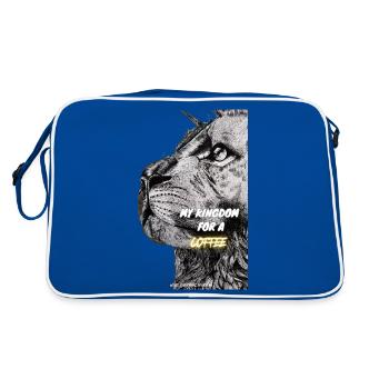 le design « My Kingdom for a Coffee » ; Impression artistique - Sac Retro - bleu/blanc - Dos