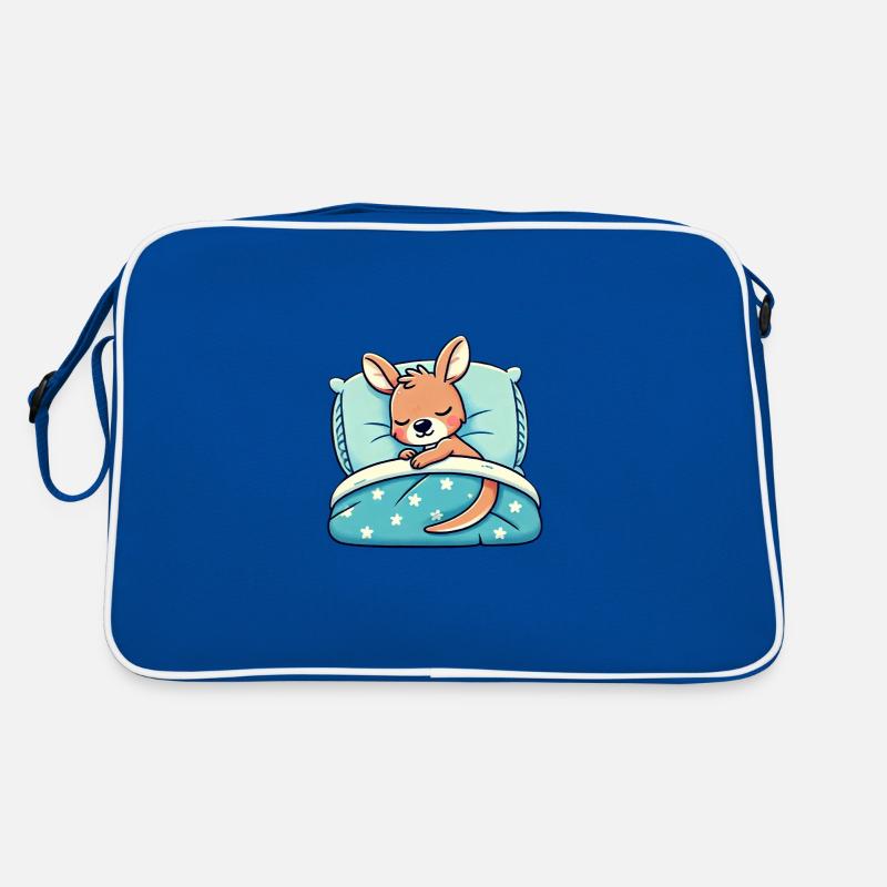 Kangaroo Sleeping In Bed At Night Time Retro Tasche