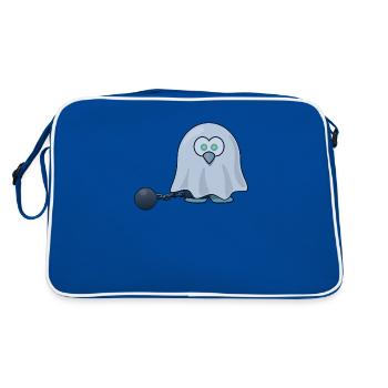 Geist und seine Bürde - Retro Tasche - Blau/Weiß - Hinten