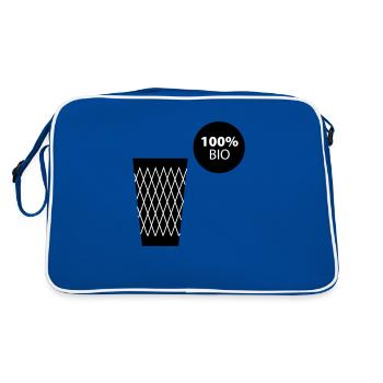 Nervuré 100% BIO #Bembelshop - Sac Retro - bleu/blanc - Dos