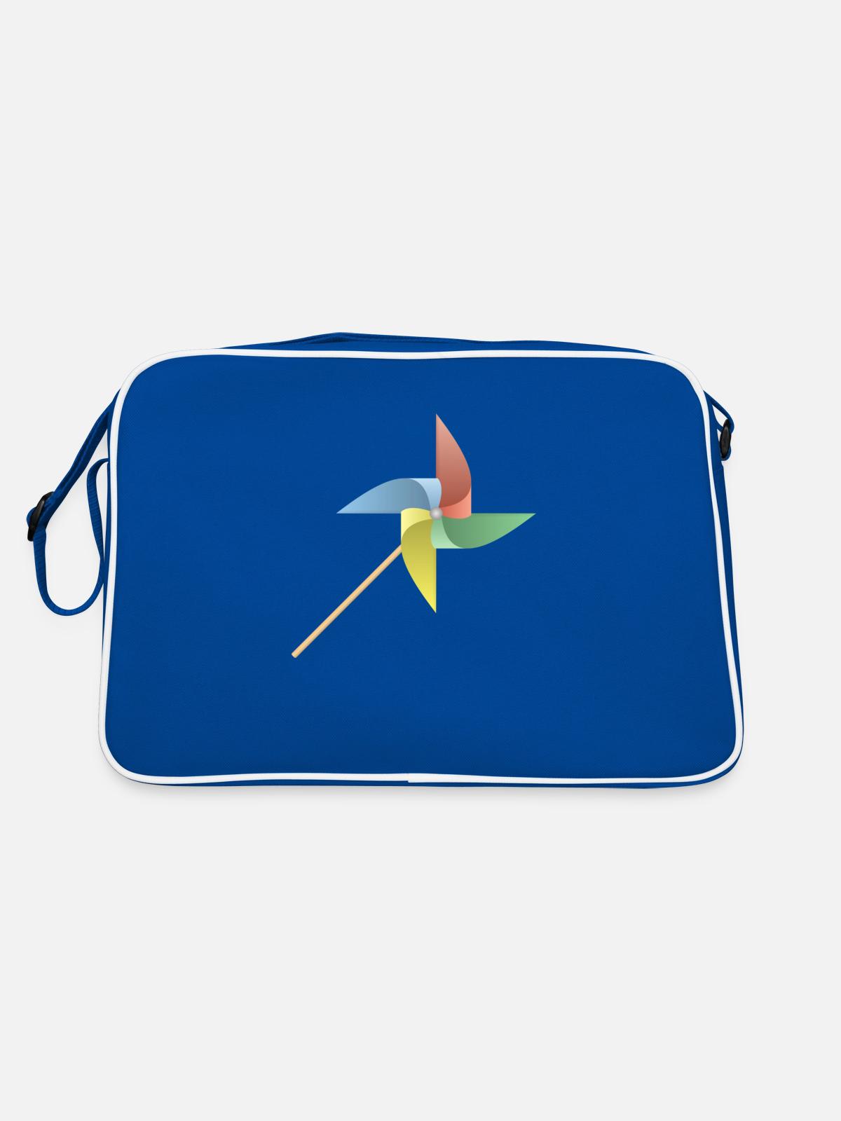 Windmill - Retro Bag - blue/white - Back