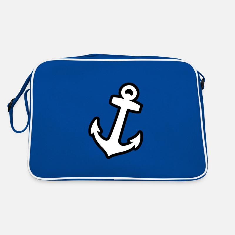 Anker - Retro Tasche - Blau/Weiß