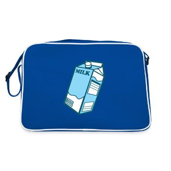 Milk carton - Retro Bag - blue/white - Back