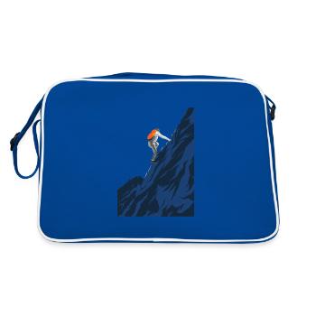 Alpiniste sur la montagne - Sac Retro - bleu/blanc - Dos