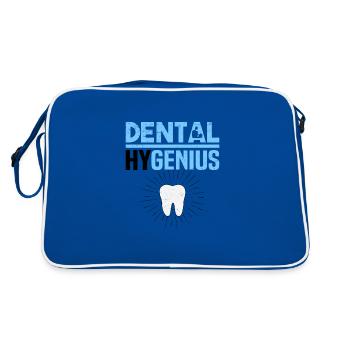 Dentist Dental Profession Dental Technician Dental Assistant - Retro Bag - blue/white - Back