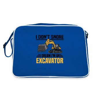 Crawler Excavator Excavator Sorry Construction Machine - Retro Bag - blue/white - Back