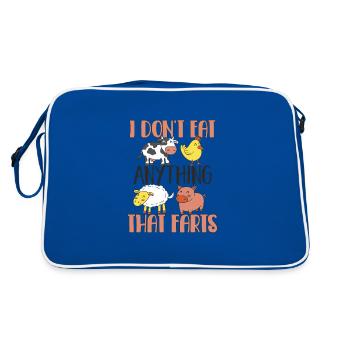 Vegan Veganism Meatless Vegan Life - Retro Bag - blue/white - Back