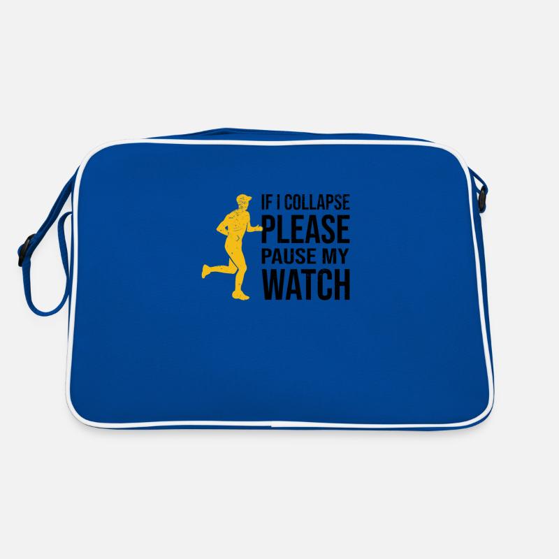 Marathon Runners Running Half Marathon Saying Retro Bag