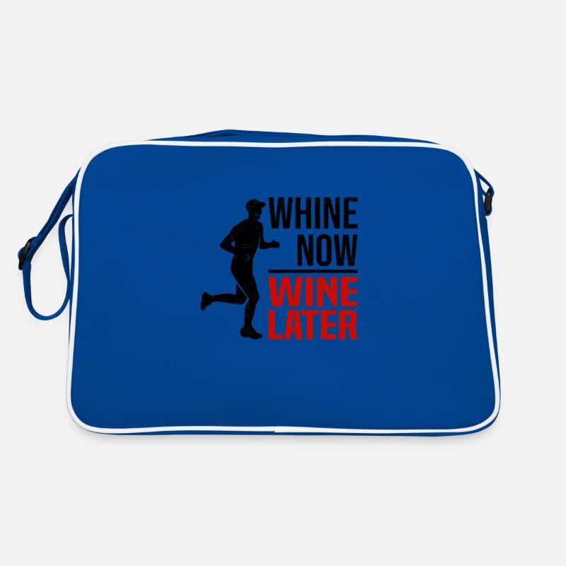 Marathon Runners Running Half Marathon Wine Retro Bag