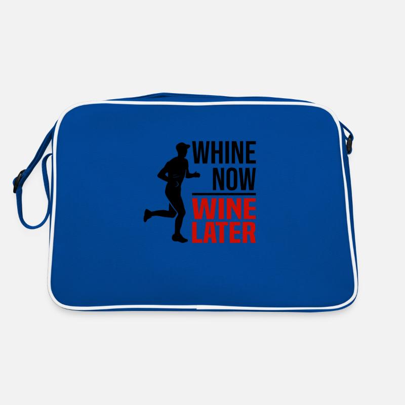 Marathon Runners Running Half Marathon Wine Retro Bag