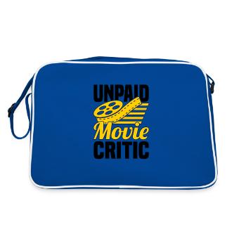 Filmkritiker Filmrezensent Spielfilm Film - Retro Tasche - Blau/Weiß - Hinten