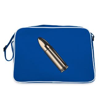 Pistole Patrone - Retro Tasche - Blau/Weiß - Hinten