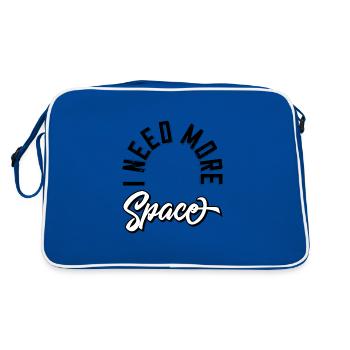 I need more space - Retro Tasche - Blau/Weiß - Hinten